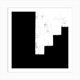 Abstract Black And White Grunge Painting vol. 3 Art Print