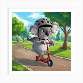 A Charming Illustration Of A Koala Wearing A Helme Qtl4usc7s4yef3xx65w4kq Mjwsgyj5sscqgfzhoz4s9w Art Print