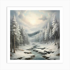 Winter Forest Art Print 1 Art Print