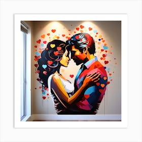 Wall Painting Expressing Love Art Print
