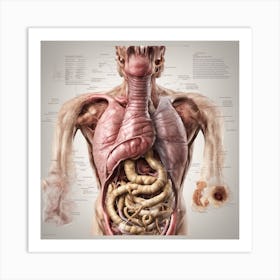 Anatomy Of The Human Body 1 Art Print