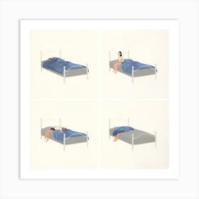 Four Stages Of Sleep Art Print