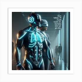 Futuristic Man And Woman 6 Art Print