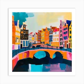 Abstract Travel Collection Amsterdam Netherlands 7 Art Print