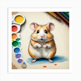 Hamster Painting 7 Art Print