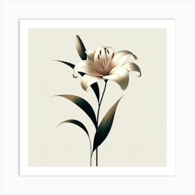 Lily Minimalist Art Art Print