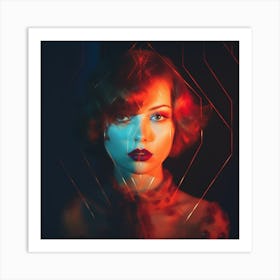 Woman With Red Hair Art Print