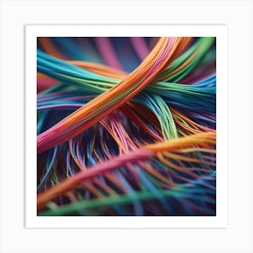 Colorful Wires 33 Art Print