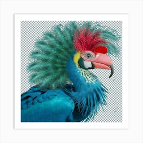 Blue Parrot Art Print