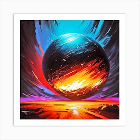 Sphere In Space Art Print