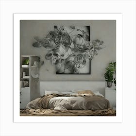 Abstract Black And White Painting Art Print