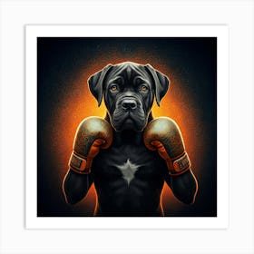 Boxing Dog 1 Art Print