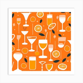 Aperol Appreciation Pattern Art Print