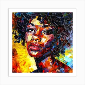 Captivating Girl - Face Halo Art Print