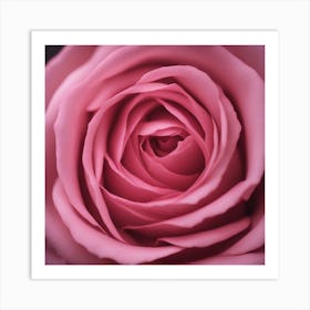 Close Up Of A Pink Rose 1 Art Print