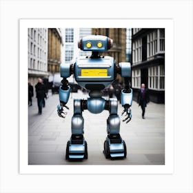 Robot On The Street 12 Art Print