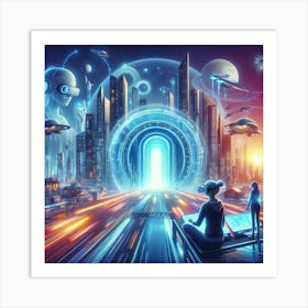 Futuristic City 136 Art Print