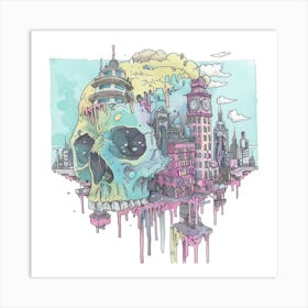 Skull City Art Print