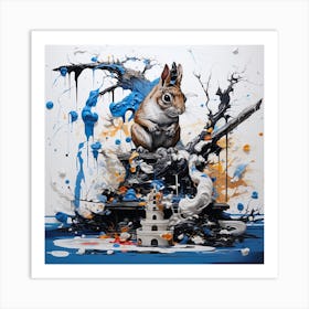 Squirrel In A Castle Art Print