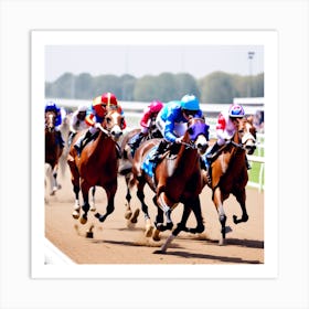 Jockeys Racing 8 Art Print