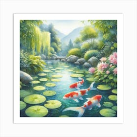 Koi Pond 7 Art Print