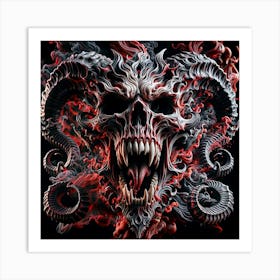 Demon Skull 4 Art Print