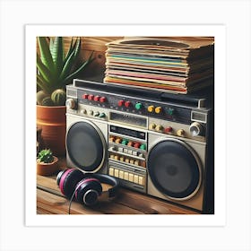 Old School Boombox3 Art Print