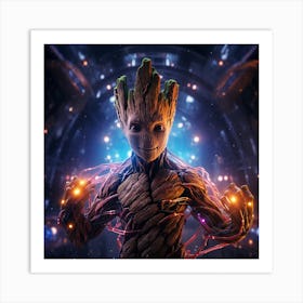 Guardians Of The Galaxy Groot Art Print