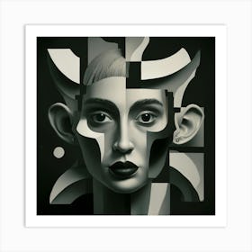 Black and White Abstract Art 93 Art Print