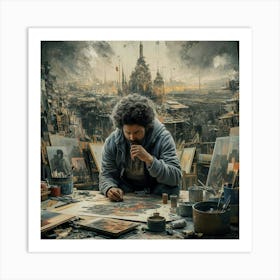 A Stunningly Detailed Cinematic Illustration Of An Pzazleasqxibhvjtm6ybrq J0xzyqjzsrkigkqxcc9pjg Art Print