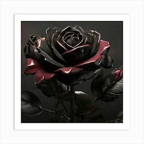 Black Rose Art Print