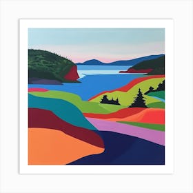 Colourful Abstract Acadia National Park Usa 7 Art Print
