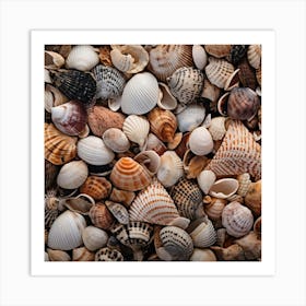 Sea Shells Background 6 Art Print