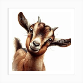 Cute Goat Art Print