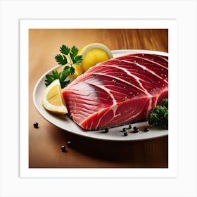 Tuna On A Plate Art Print