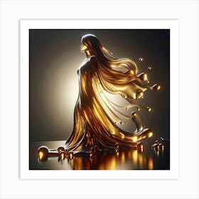 Golden Woman Art Print