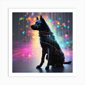 Dog In Space Art Print