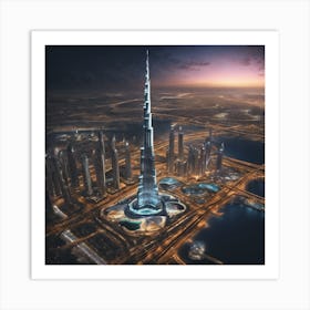 692609 Hyper Realistic Color Epic Cinematography Of Burj Xl 1024 V1 0 Art Print