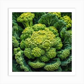 Close Up Of Broccoli 7 Art Print