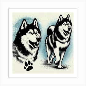 Husky dog 9 Art Print