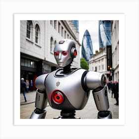 Robot In London 18 Art Print