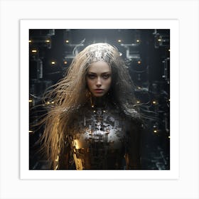 Futuristic Woman Art Print