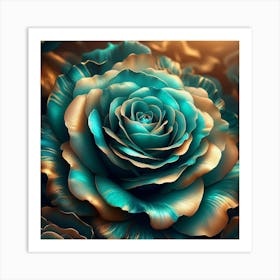 Blue Rose Art Print