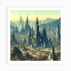 Sprawling Cityscape 9 1 Art Print