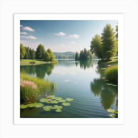 Lake - Lake Stock Videos & Royalty-Free Footage 1 Art Print