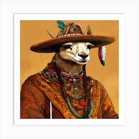 Llama Art Print