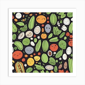 Legumes As A Background Sticker 2d Cute Fantasy Dreamy Vector Illustration 2d Flat Centered Art Print