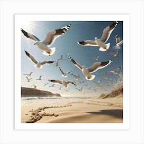 Seagulls 3 Art Print