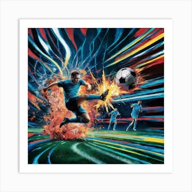 Soccer Player Abstract Art Print Art Print