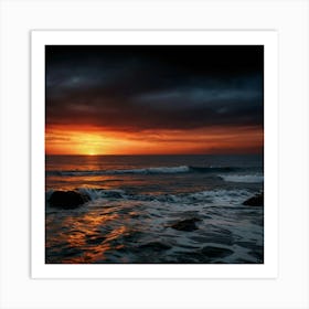 Default Seascapes Beautiful Places Magical World Fire Multico 2 Art Print